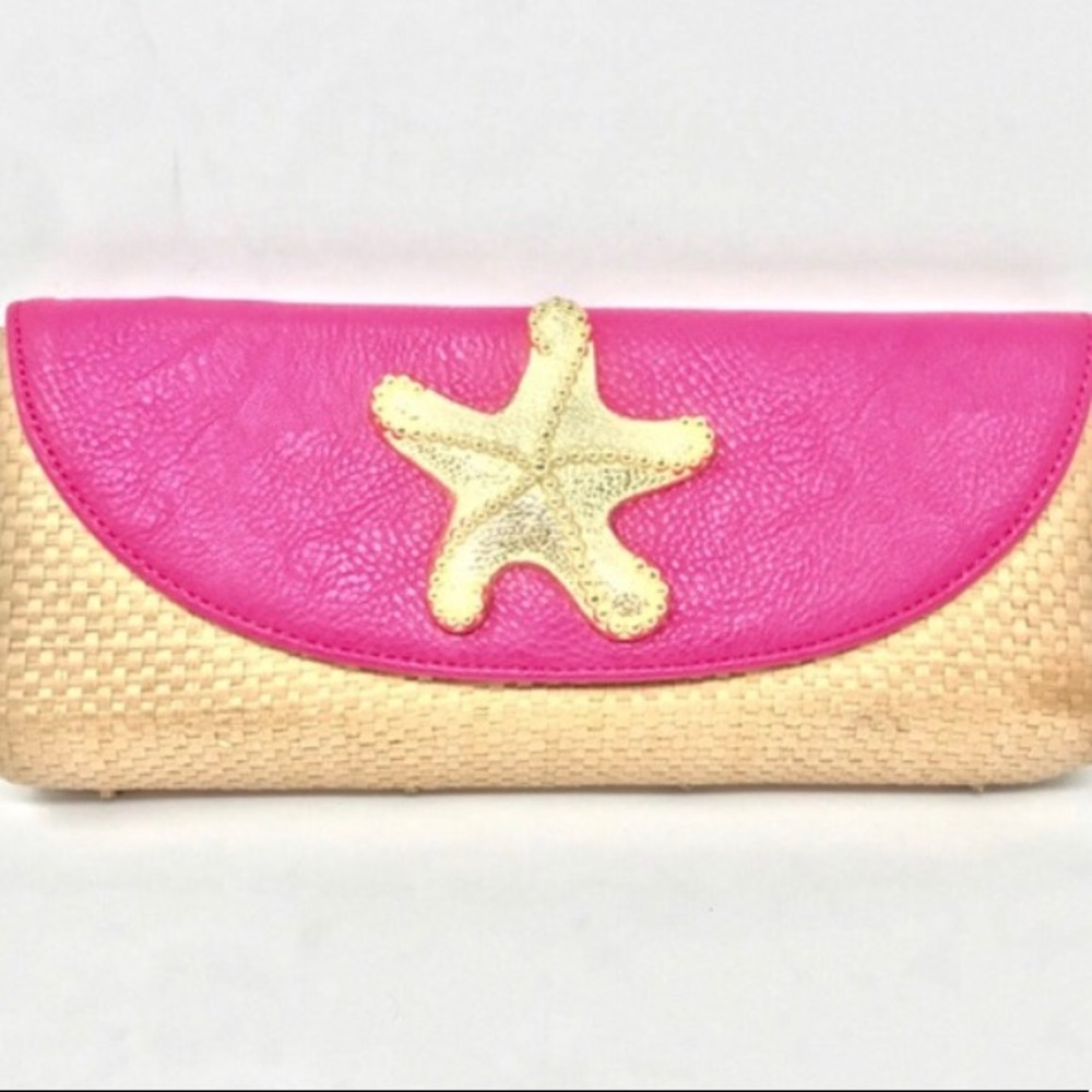 Mud Pie Starfish Cloth Beach Purse Bag